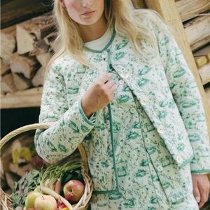 NWT Roller Rabbit Quilted Woodland Toile Carmen Jacket